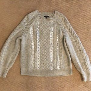 J. Crew Sequin Wool Sweater
